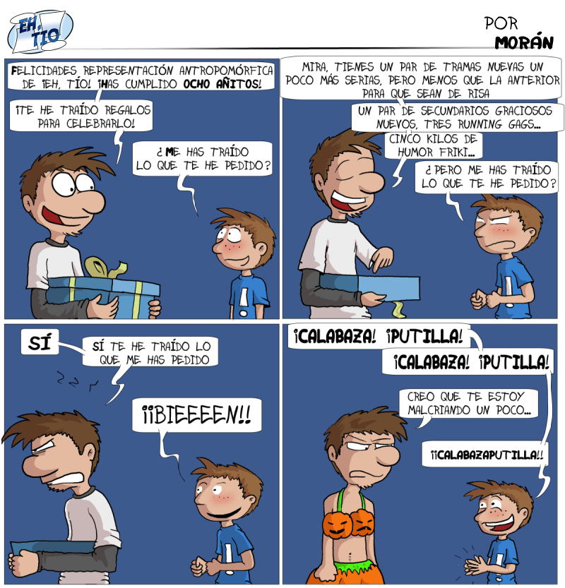 La representación antropomórfica de ehtio no es más que un hijo bastardo de una fiesta universitaria al que le he puesto una camiseta. Pero él es feliz así.