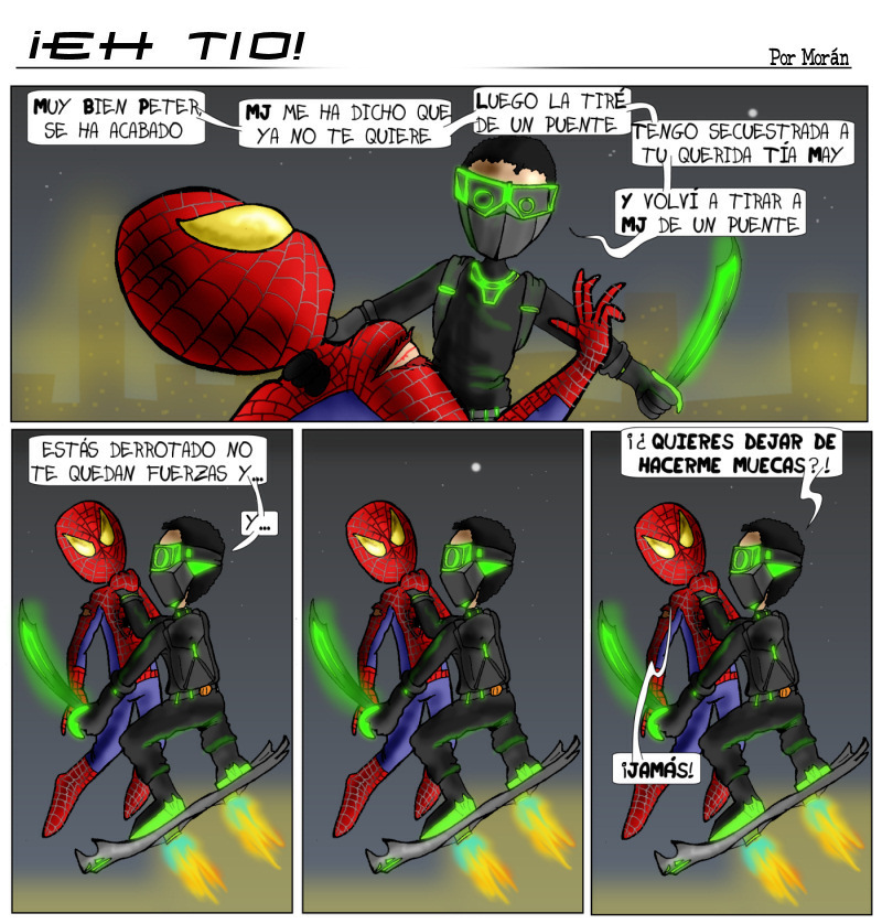 Webcomic ¡Eh, tío! | Spiderman Vs. Duende verde