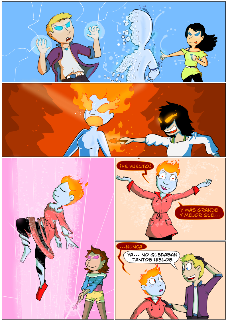 Víctor se quita los guantes cuando tiene que usar mucha magia y no es que se me haya olvidado dibujarlos en la primera viñeta EN ABSOLUTO QUE INSINUÁIS