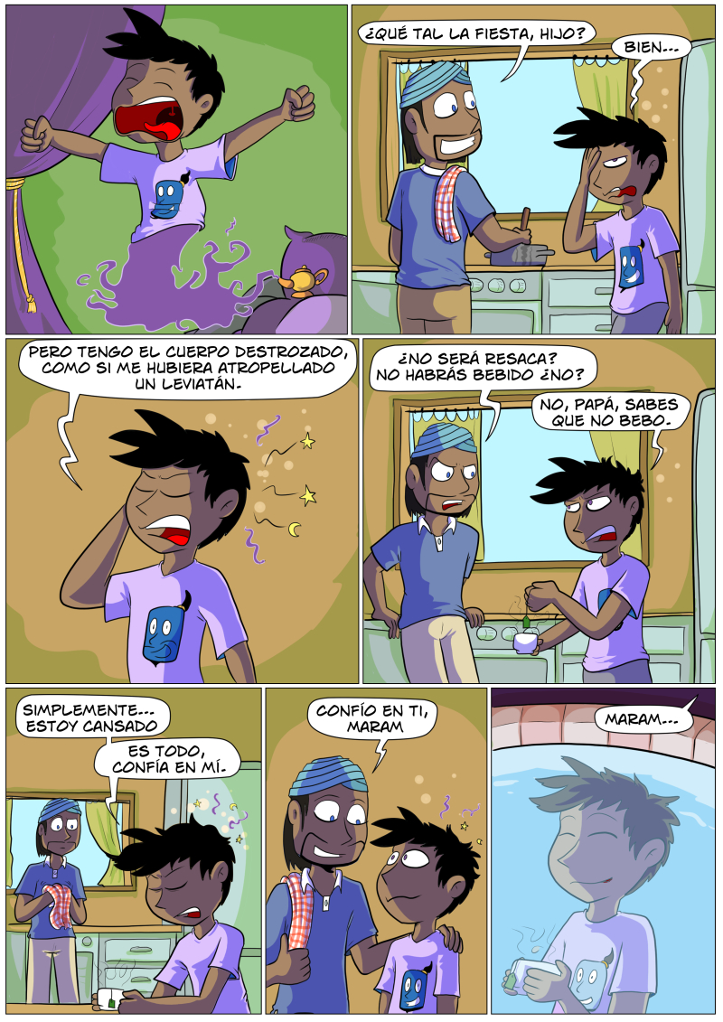 Es muy canon que Maram no bebe. Me gusta hacer personajes TAN diferentes de mí.