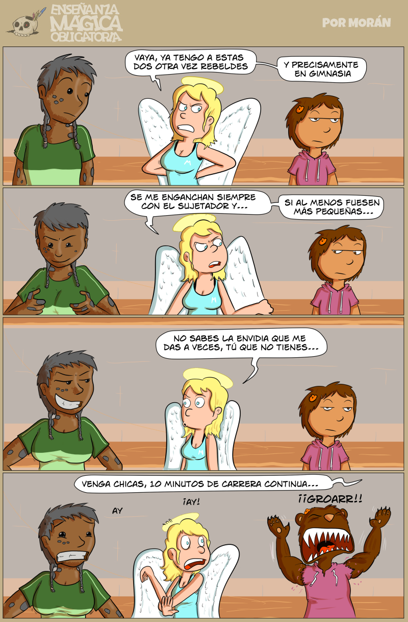 Hoy presentamos a Amanda Esquisto, la troll de arcilla y a María de las Dos virtudes, hija de un ángel y una demonio. Y por supuesto, Teresa confirma su naturaleza.