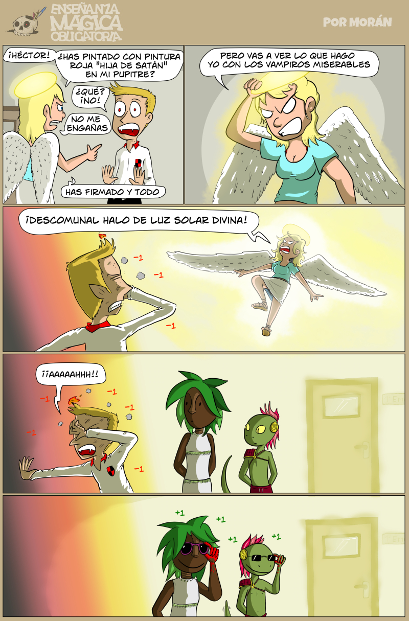 Es lo que tiene convivir en un colegio en el que todos tienen debilidades y fortalezas como los pokemon.