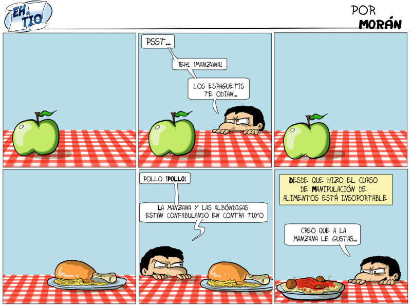 El pollo y las patatas están separados desde la movida con la salsa de ajo