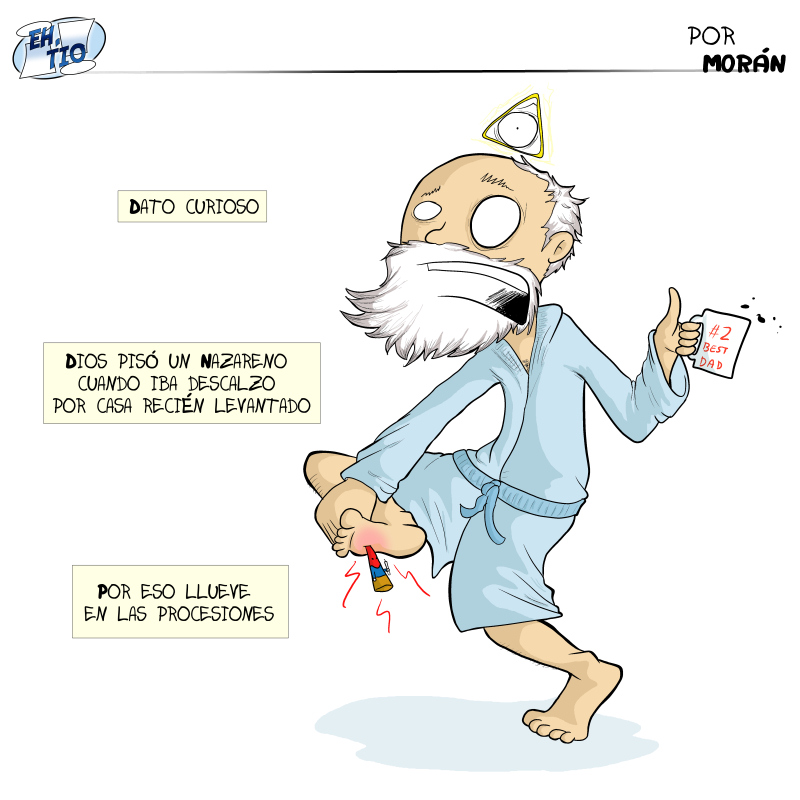 Los nazarenos, los soldados prusos y las piezas de Lego son las cosas que más odia pisar Dios