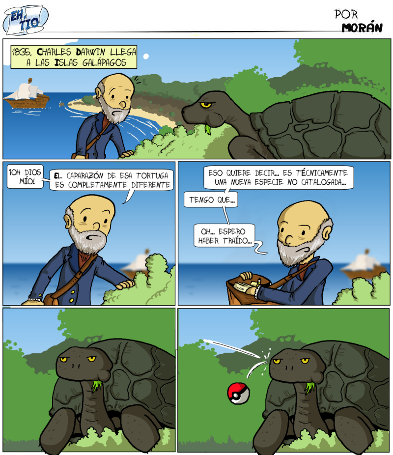 Y luego se comió a la tortuga. En serio, Darwin hacía eso.