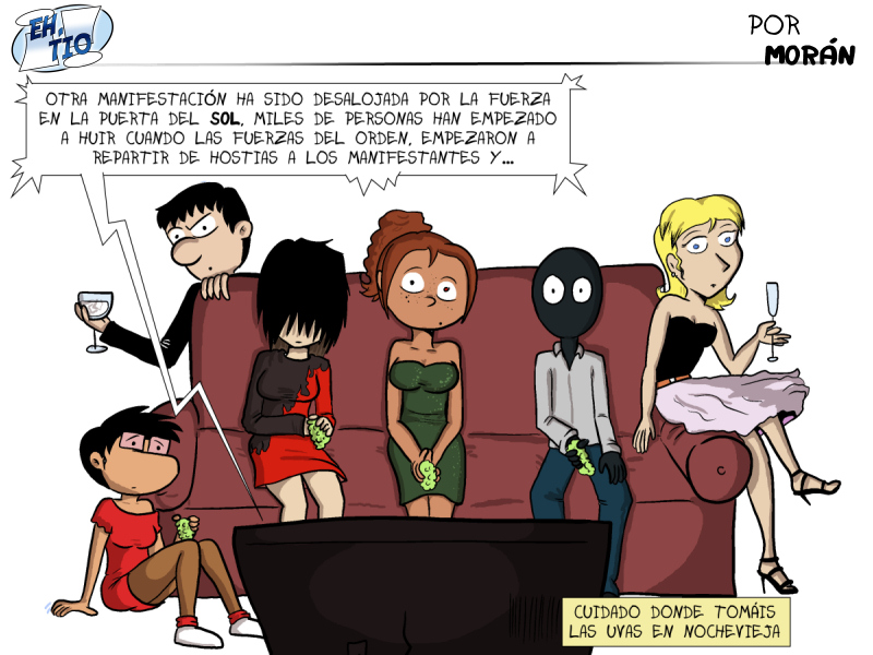 Sí. Antuán es francés, y no toma doce uvas. Toma doce cubatazos.