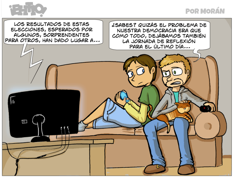 Tenía otra tira preparada, que ponía "es" en lugar de "era" pero creo que ha ido bien la cosa ¿no?