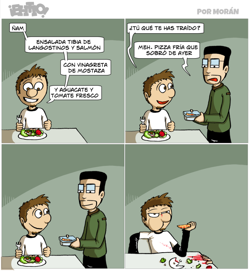 Esto viene de una conversación entre Mon y yo. Inicialmente no iba a morir, pero claro...