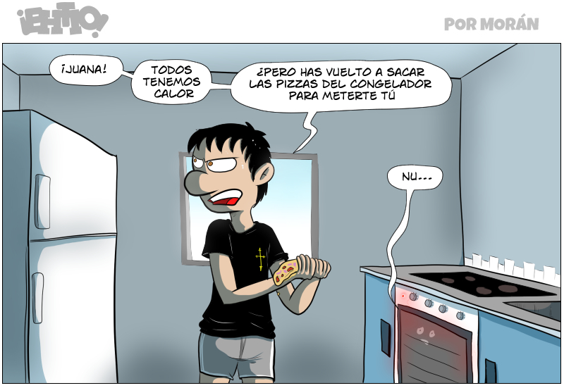 He abierto el horno después de precalentarlo, y el aire de dentro salía tan fresquito en comparación que...