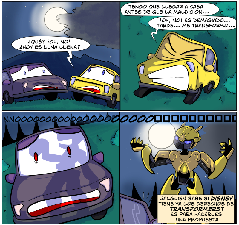 Después de dibujar la tira me acordé del capítulo de Futurama, la cual era de fox pero luego pasó a commedy Central, pero ahora FOX pertenece a disney y... me he perdido. ¿Qué iba a decir?