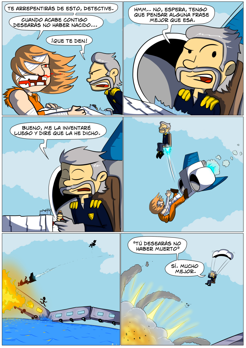 A tomar por culo la nave, coño ya. Parecía fácil de dibujar cuando la diseñé.